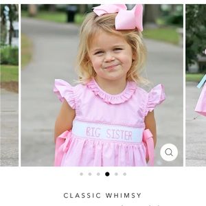 Classic Whimsy Pink Big Sister Smocked Dress - Size 3T